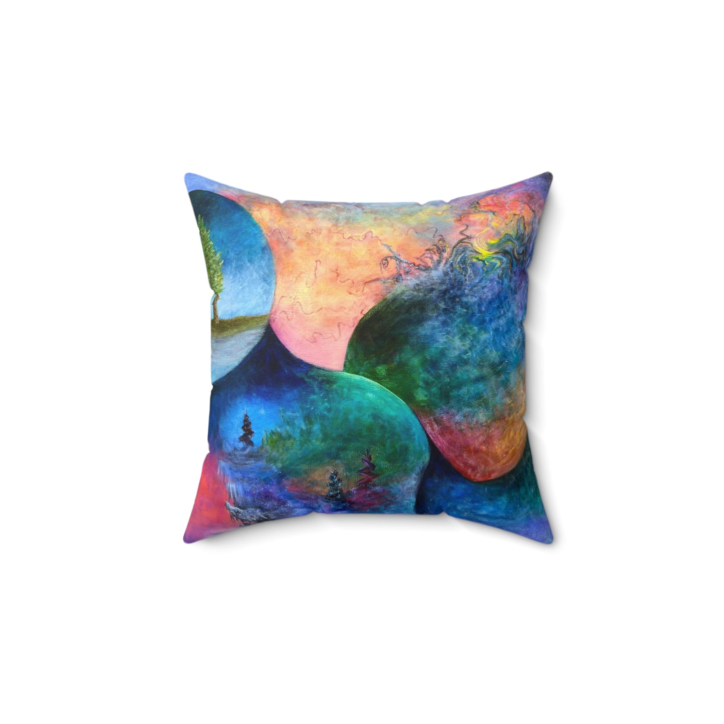 Wandering Pines Throw Pillow