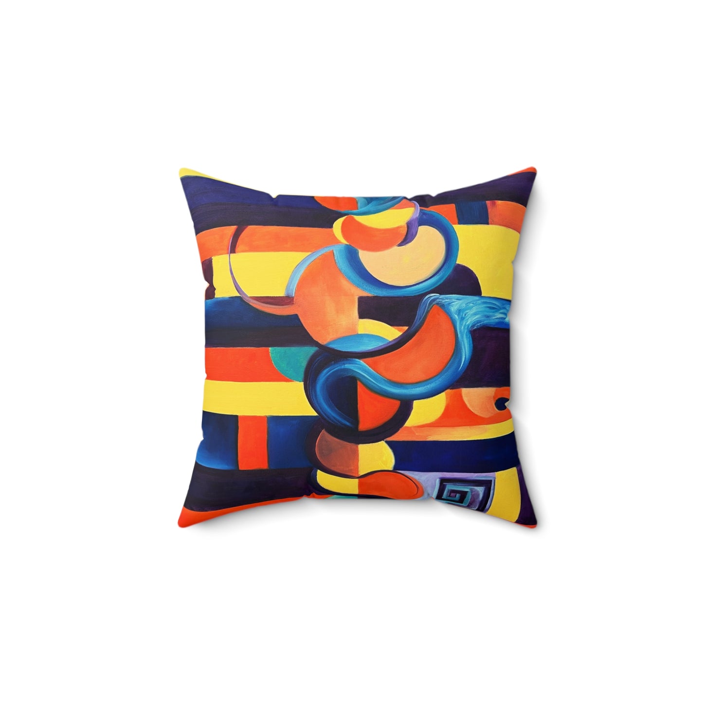 Digital Sunset Throw Pillow