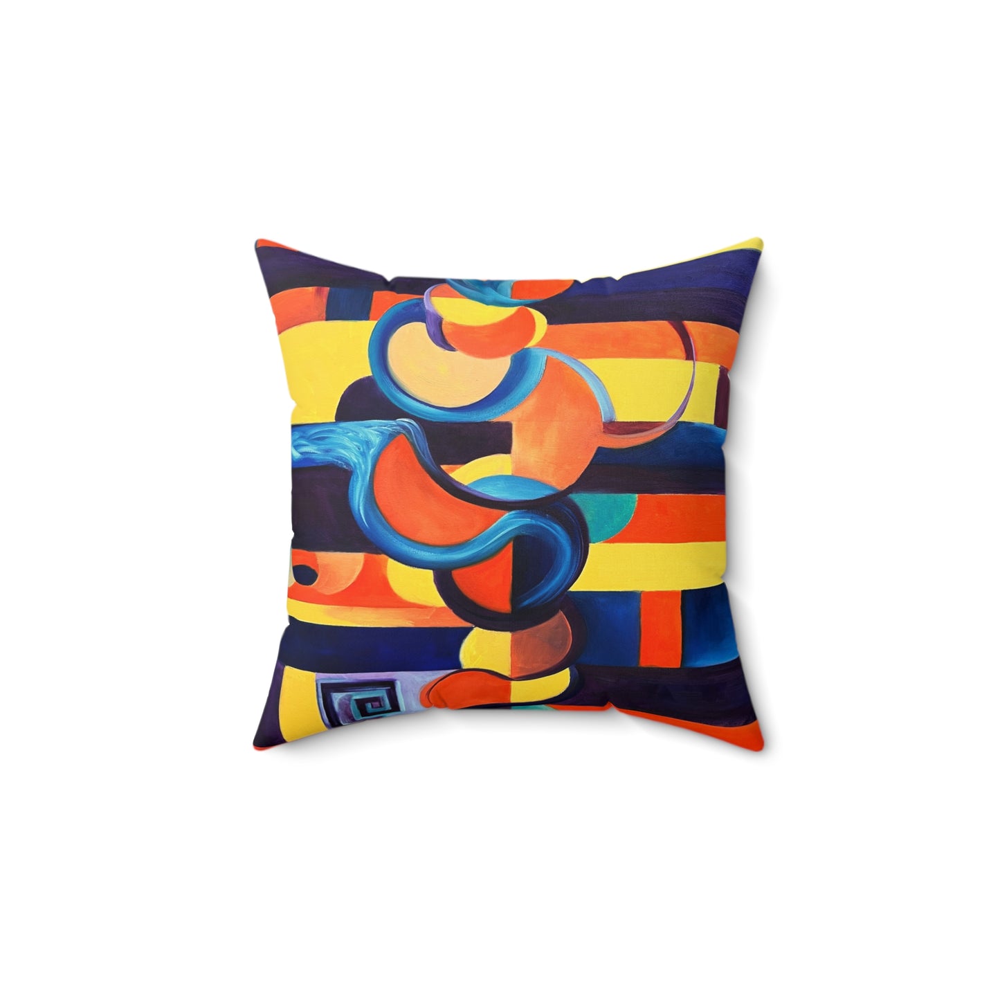 Digital Sunset Throw Pillow